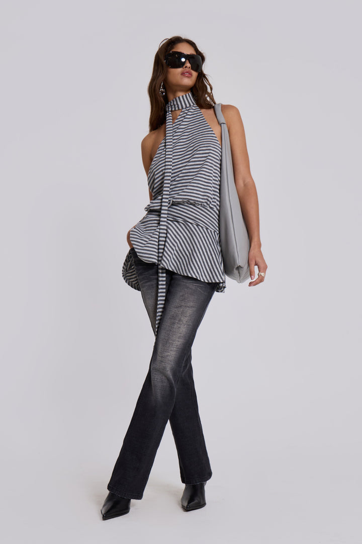 Valantomode | Chic Steel Backless Mini Dress for Stylish Nights Out