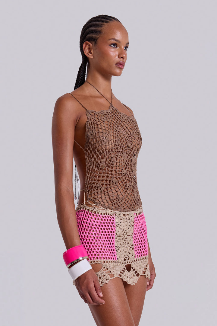 Valantomode | Chic Backless Crochet Dress for Stylish Summer Outings