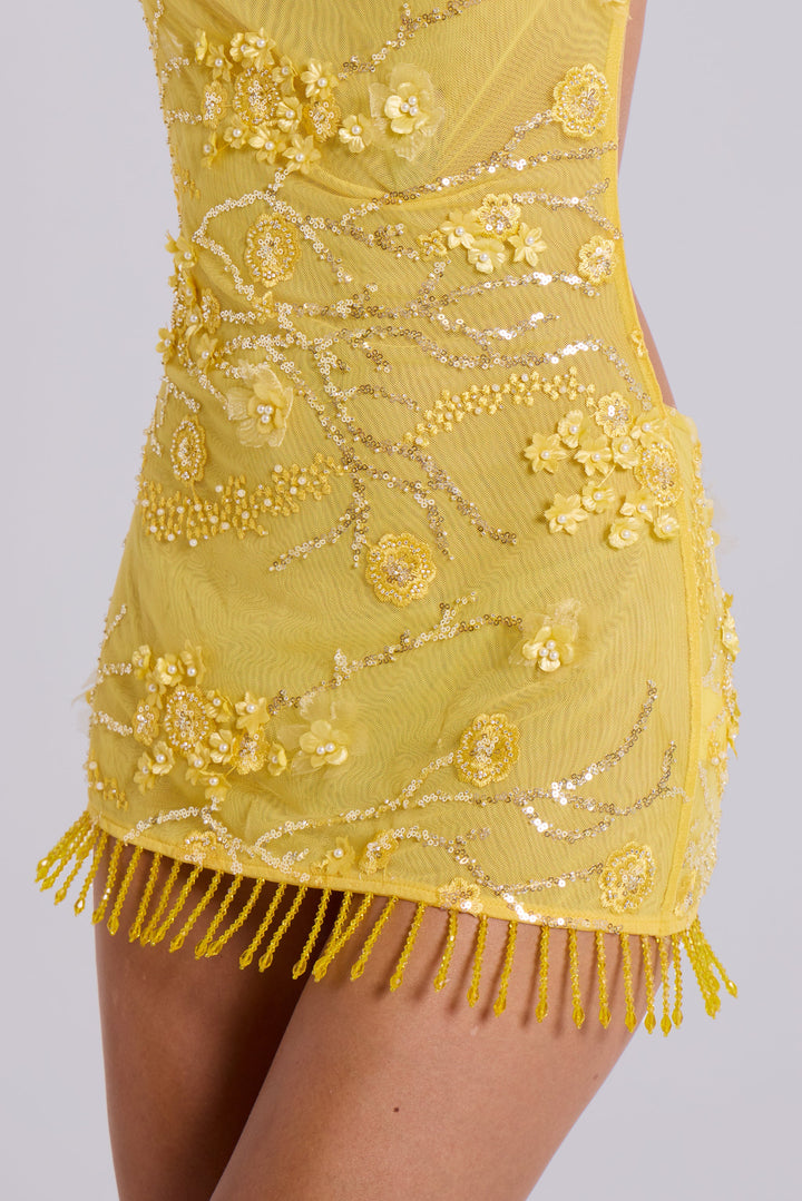 Valantomode | Trendy Mini Dress with Embellishments for Summer Fun