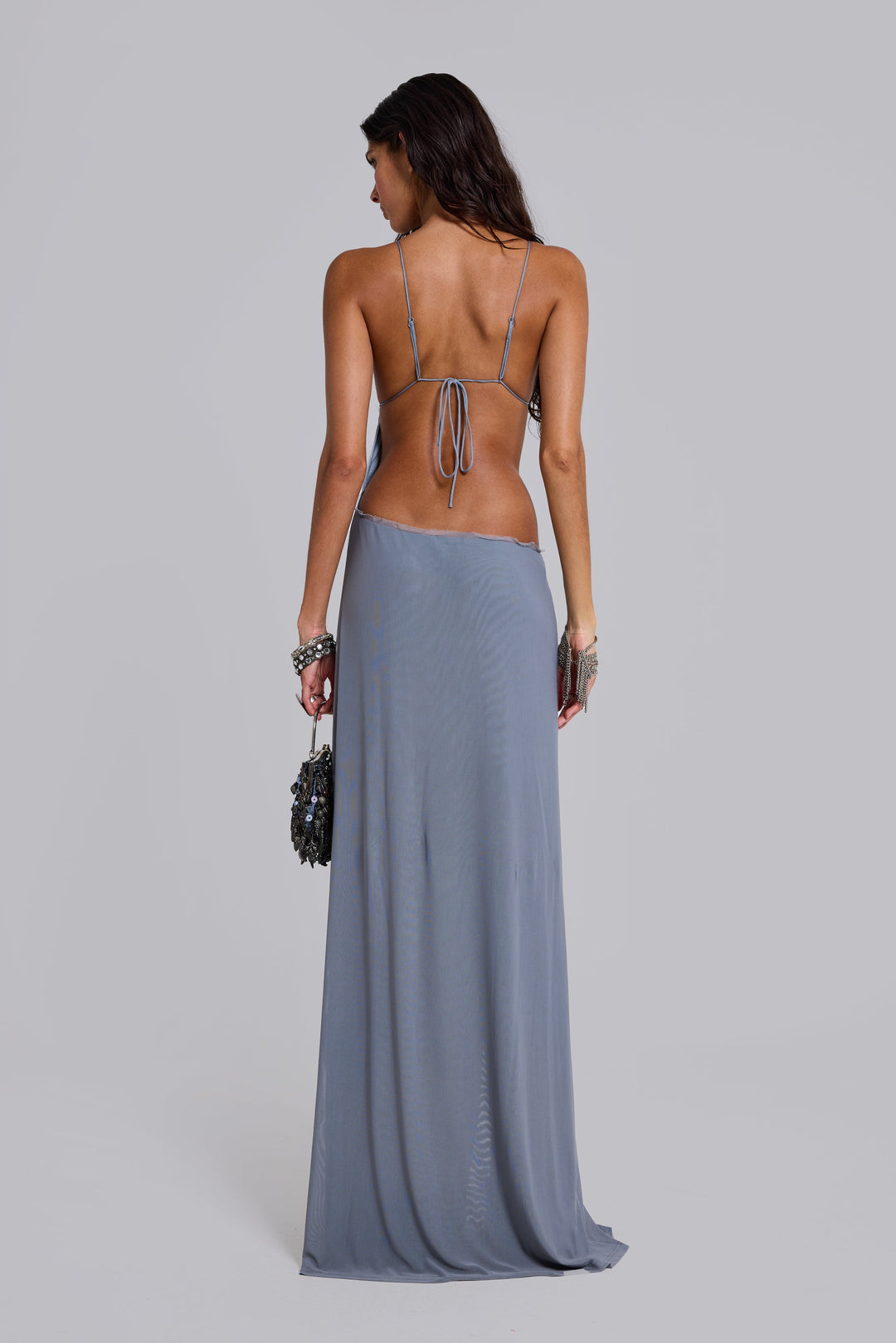 Valantomode | Stylish Hand-Beaded Maxi Dress for Fashion-Forward Women