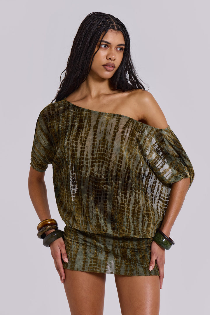 Valantomode | Chic Backless Mini Dress with Crocodile Texture for Women