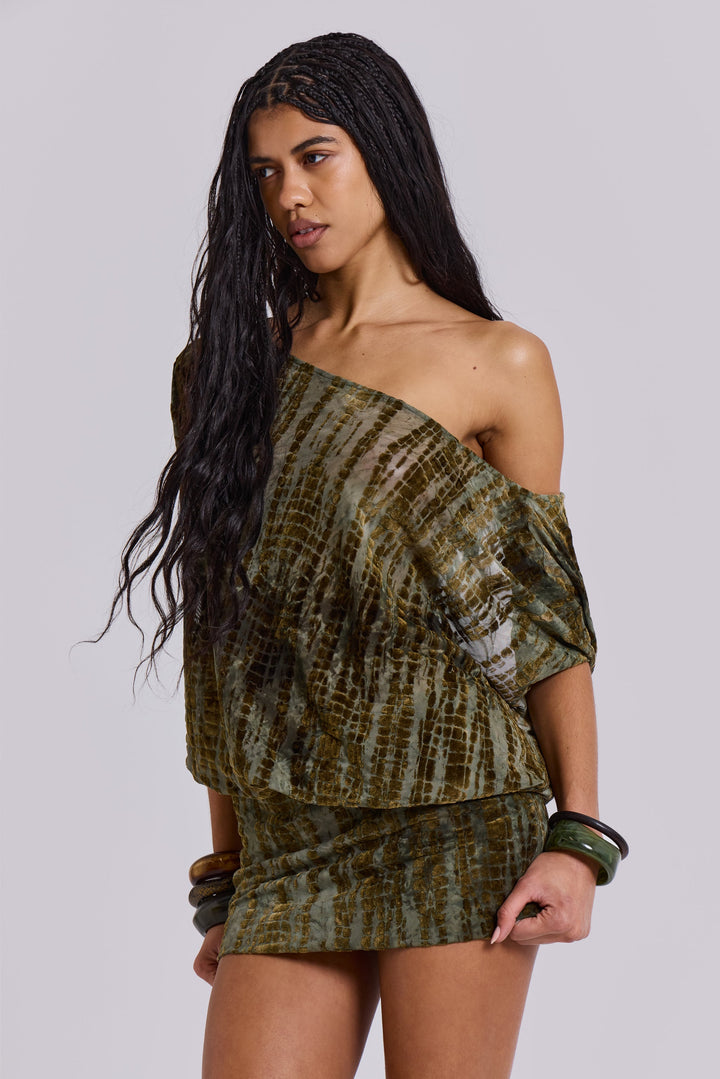 Valantomode | Chic Backless Mini Dress with Crocodile Texture for Women