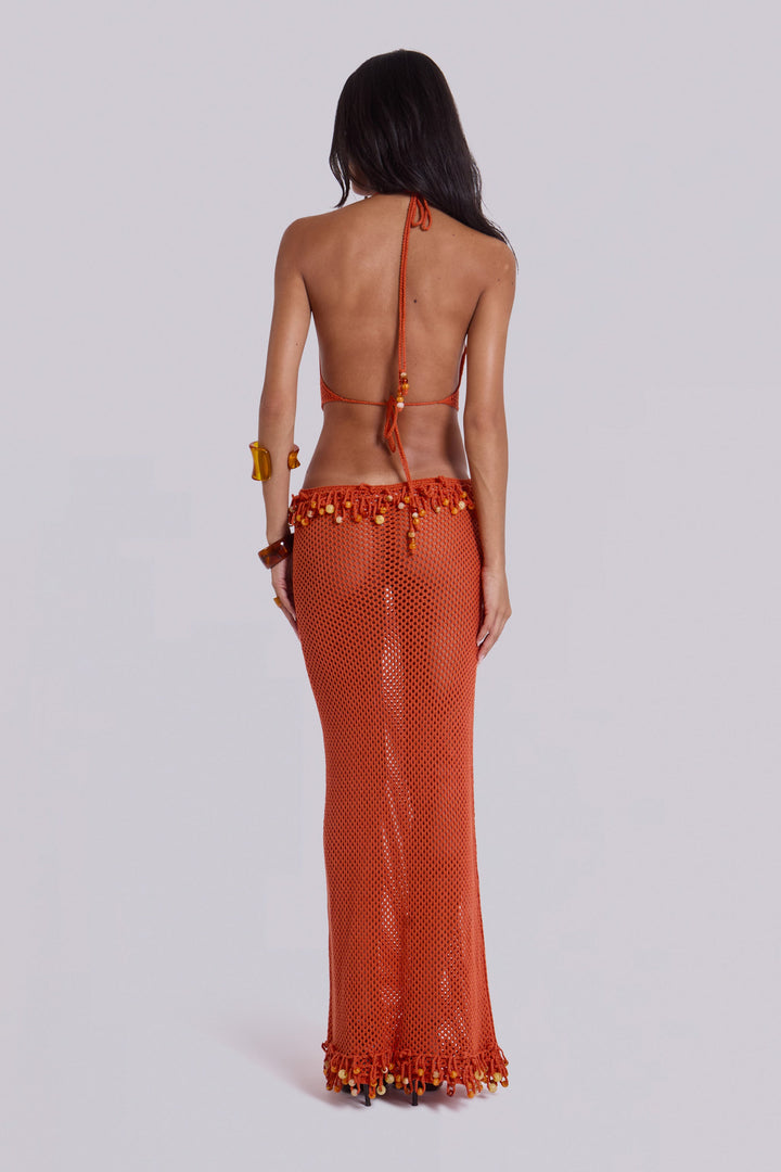Valantomode | Chic Beaded Maxi Dress for Boho Style Lovers
