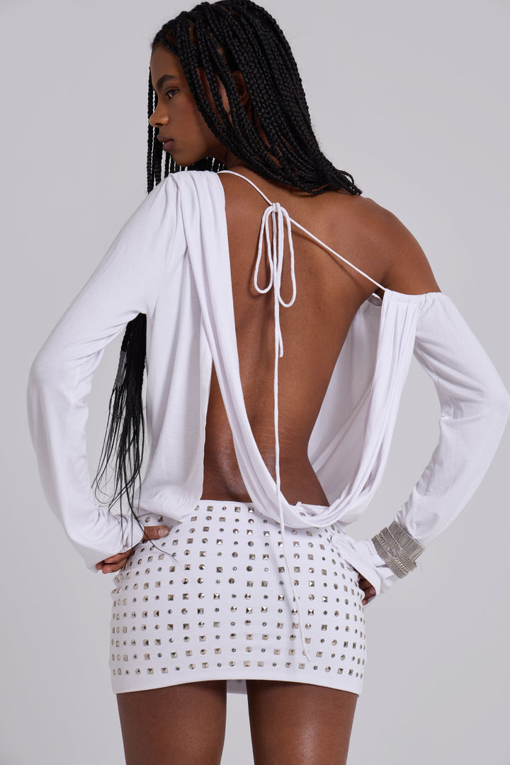 Valantomode | Chic Studded Mini Dress for Trendy Night Out