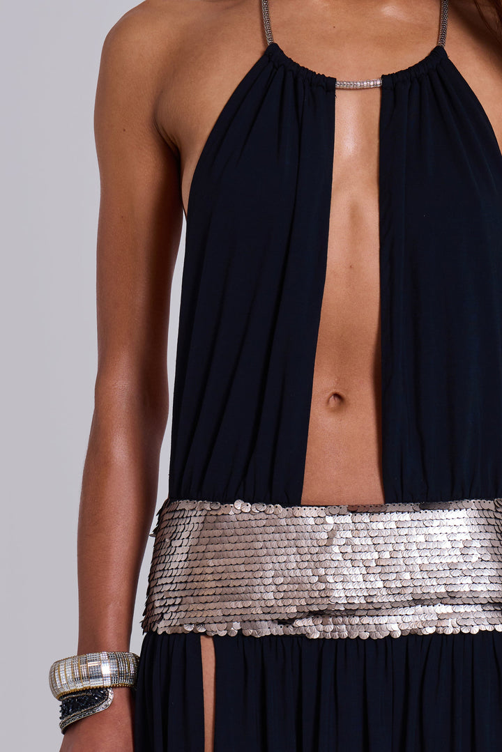 Valantomode | Stunning Sequined Maxi Dress for Evening Events