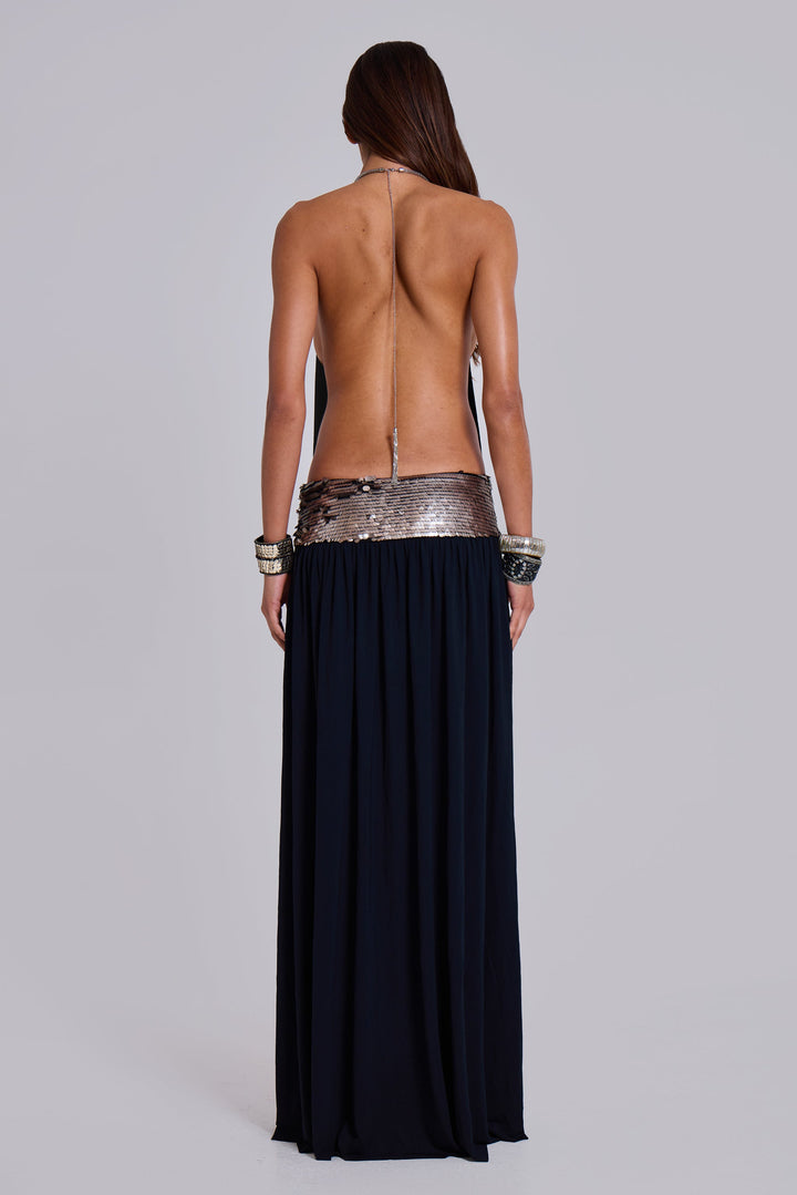 Valantomode | Stunning Sequined Maxi Dress for Evening Events
