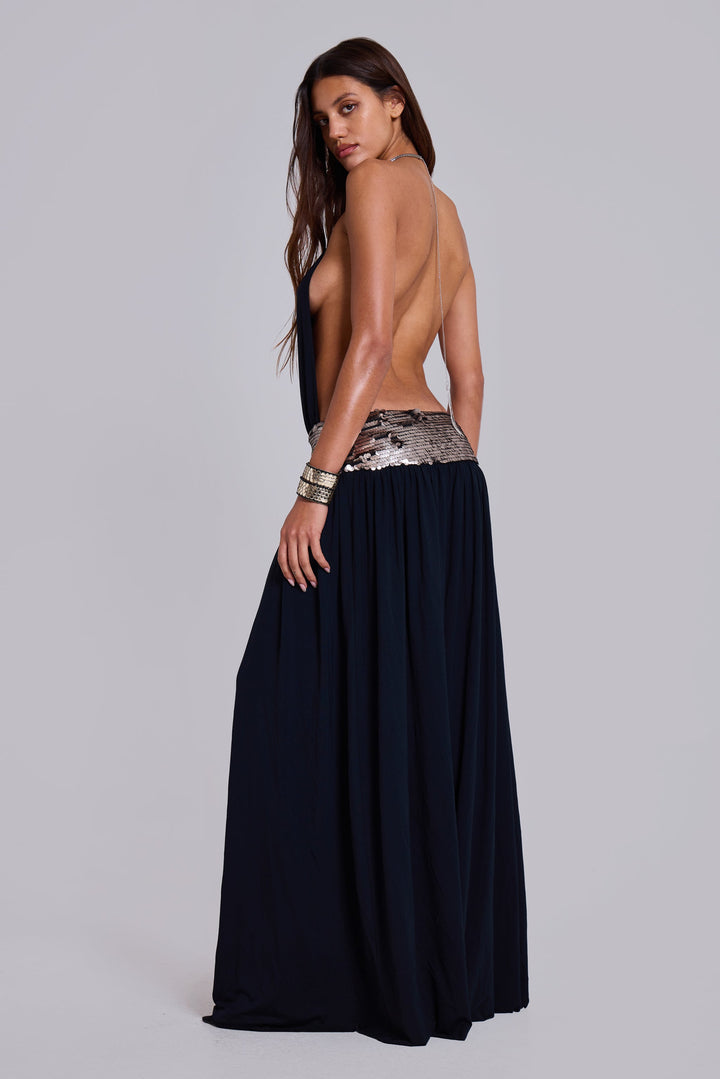 Valantomode | Stunning Sequined Maxi Dress for Evening Events