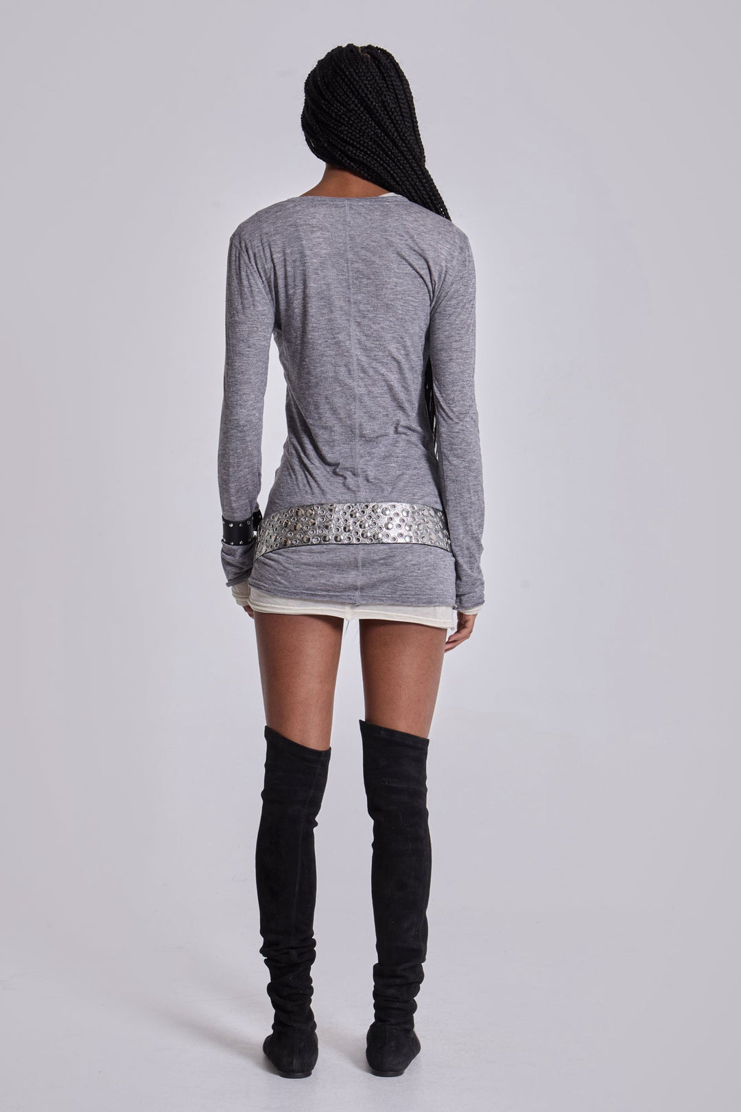 Valantomode | Stylish Grey Mini Dress for Effortless Everyday Wear