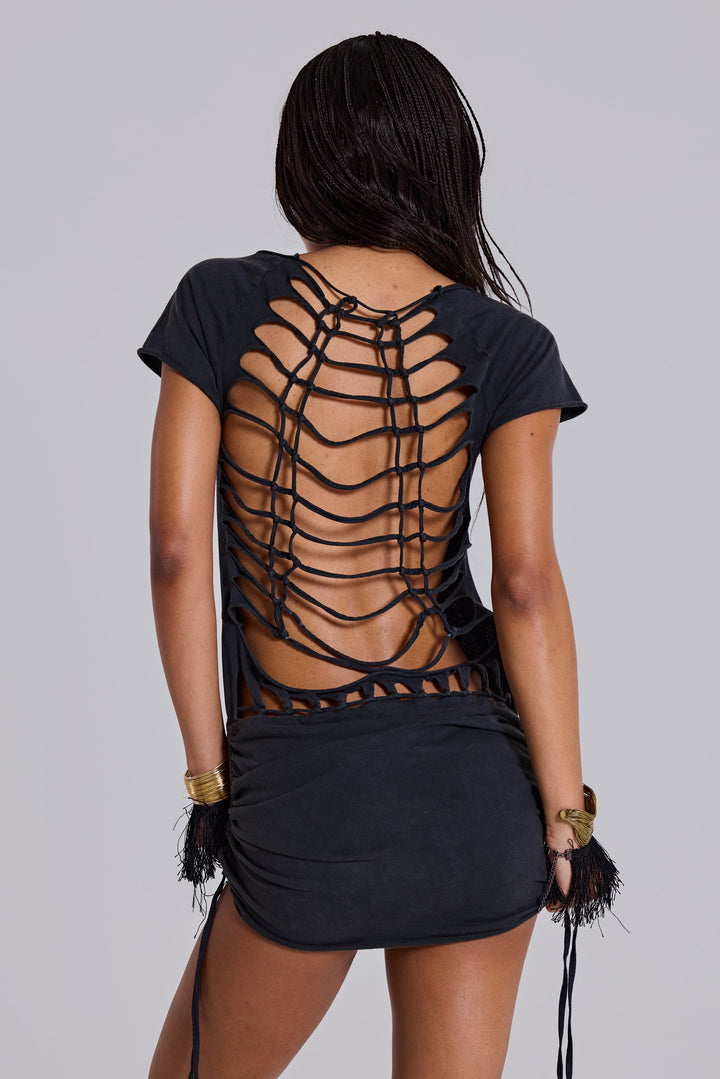 Valantomode | Chic Macrame Mini Dress for Summer Adventures