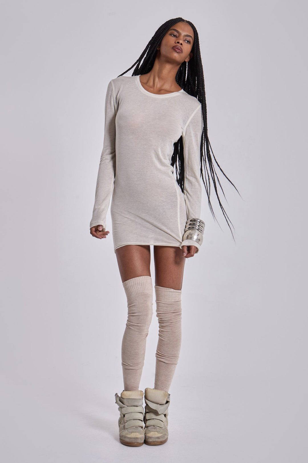 Valantomode | Chic Oatmeal Mini Dress Perfect for Stylish Summer Days