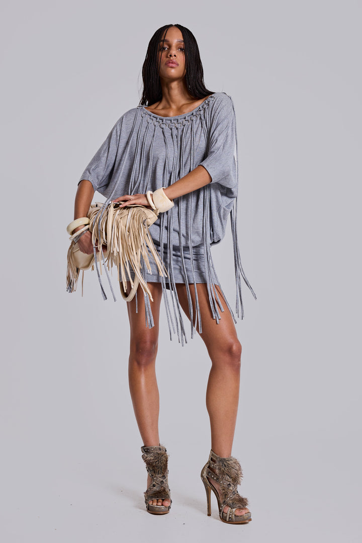 Valantomode | Stylish Fringe Mini Dress for Fun Night Out Looks