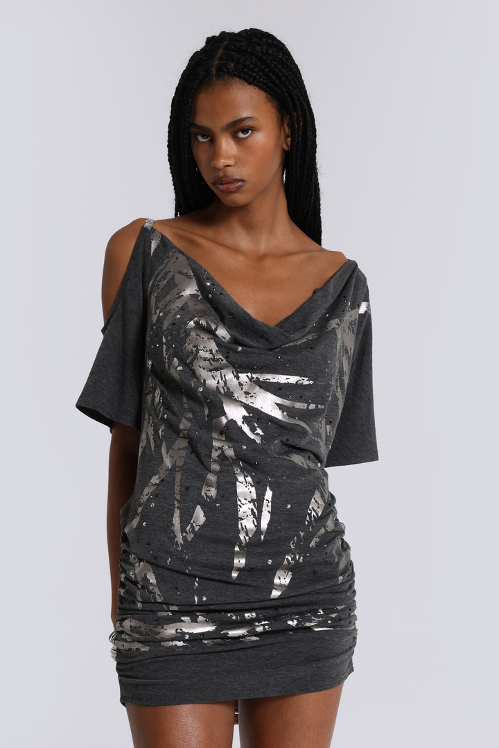 Valantomode | Trendy Asymmetric Mini Dress for Stylish Summer Nights