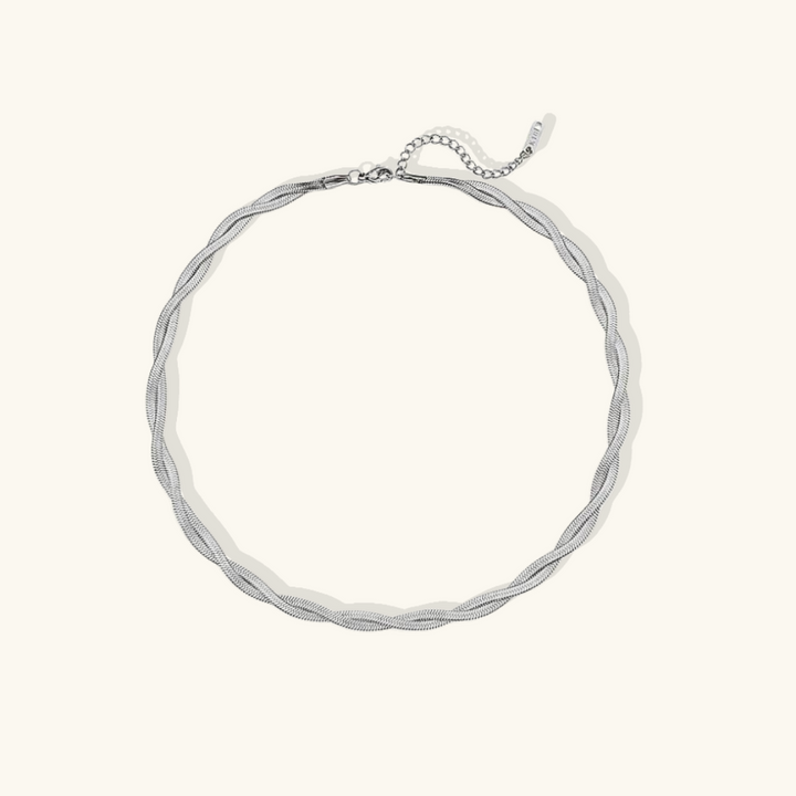 Valantomode | Plated Jasmine Twist Necklace with Helical Torsion Architecture
