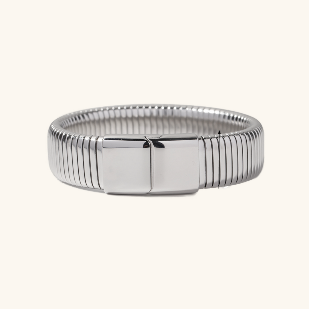 Valantomode | Plated Jessica Bracelet with Monolithic Minimalist Architecture and High-Mass Geometry