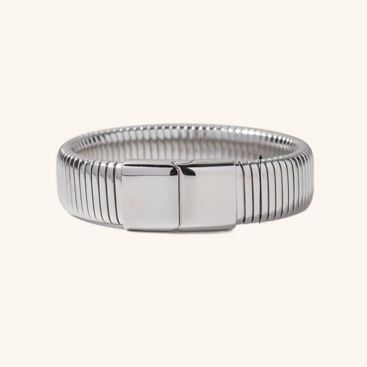 Valantomode | Plated Jessica Bracelet with Monolithic Minimalist Architecture and High-Mass Geometry