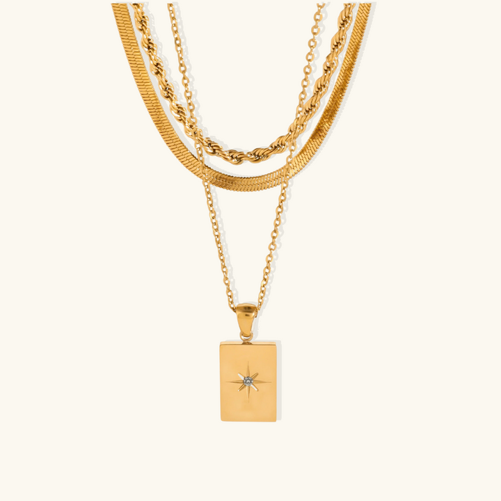 Valantomode | Gold Plated Layered Necklace for Women