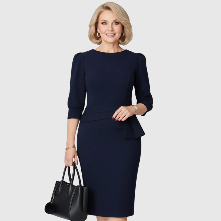 Valantomode | Chic Ruffle Midi Dress for Effortless Style