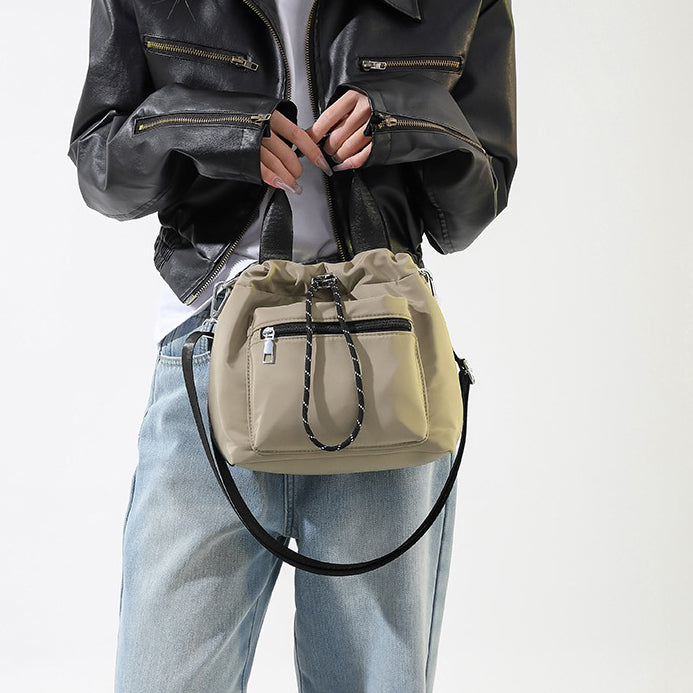 Valantomode | Nimbus Kinetic Capsule – Premium Water-Resistant Nylon Drawstring Tote & Shoulder Bag