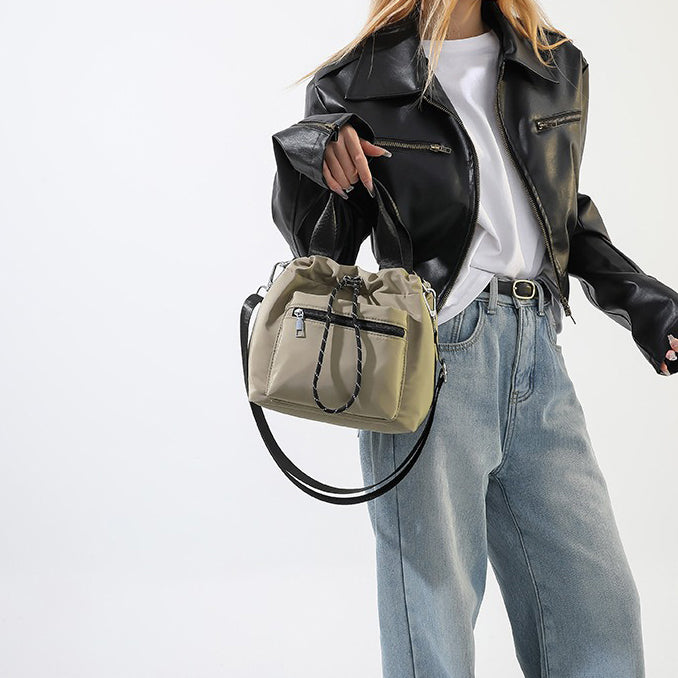 Valantomode | Nimbus Kinetic Capsule – Premium Water-Resistant Nylon Drawstring Tote & Shoulder Bag