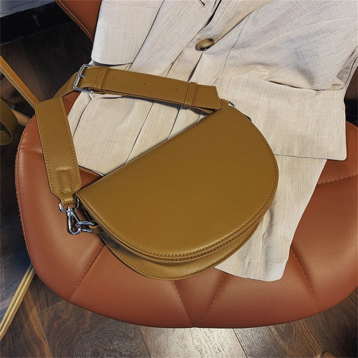 Valantomode | The Lunar Orbital Garrison – Women's Premium Geometric Half-Moon Crossbody Bag