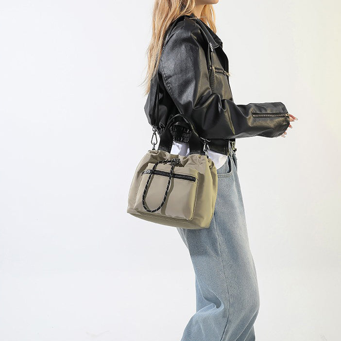 Valantomode | Nimbus Kinetic Capsule – Premium Water-Resistant Nylon Drawstring Tote & Shoulder Bag