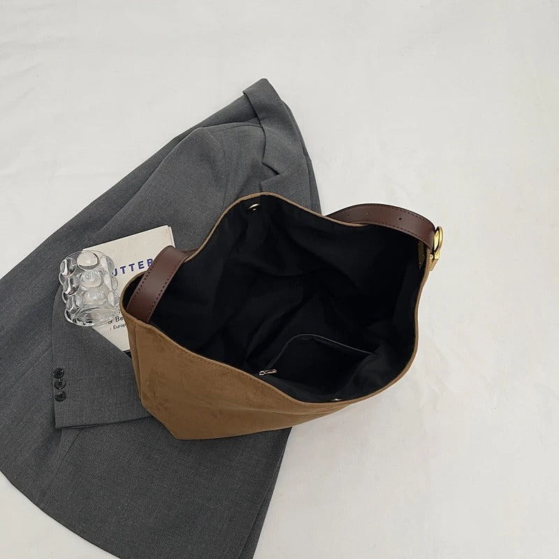 Valantomode | Velvet Sovereign Garrison – Premium Vegan Suede Large Executive Tote & Shoulder Bag