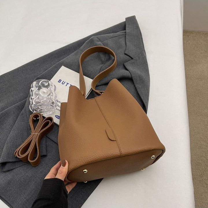 Valantomode | The Veridian Cylinder Garrison – Women's Premium Vegan Leather Bucket Bag