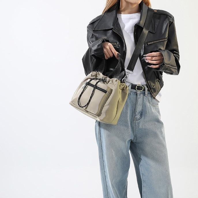 Valantomode | Nimbus Kinetic Capsule – Premium Water-Resistant Nylon Drawstring Tote & Shoulder Bag