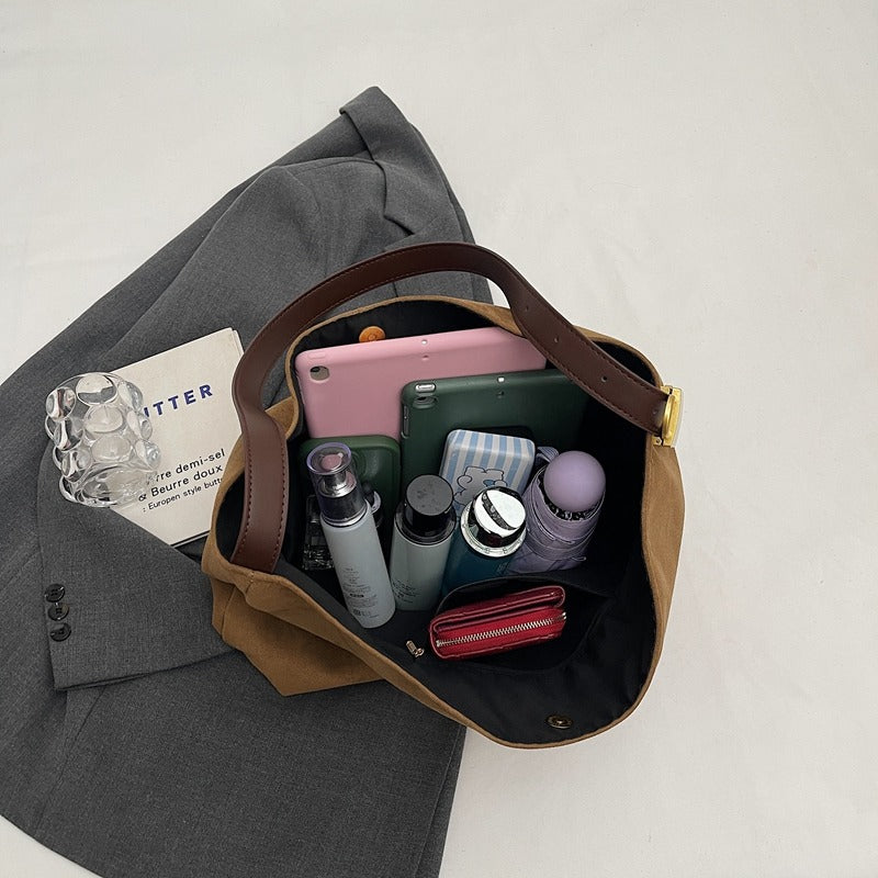 Valantomode | Velvet Sovereign Garrison – Premium Vegan Suede Large Executive Tote & Shoulder Bag