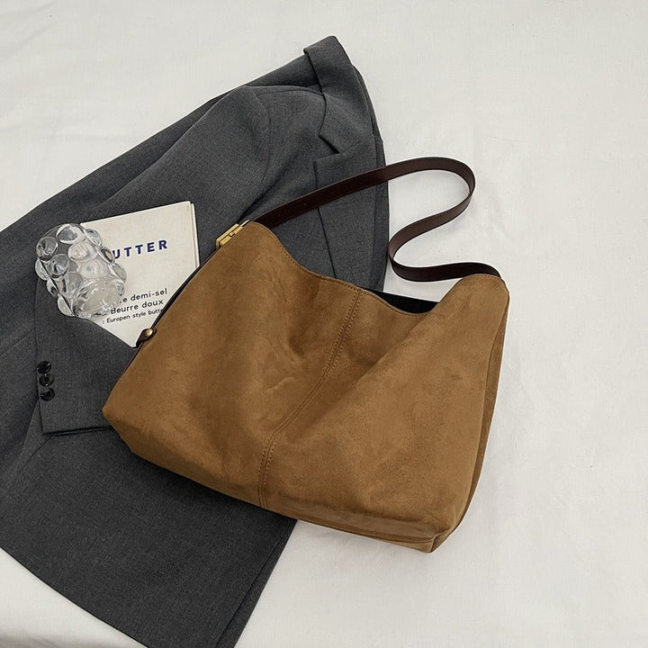 Valantomode | Velvet Sovereign Garrison – Premium Vegan Suede Large Executive Tote & Shoulder Bag