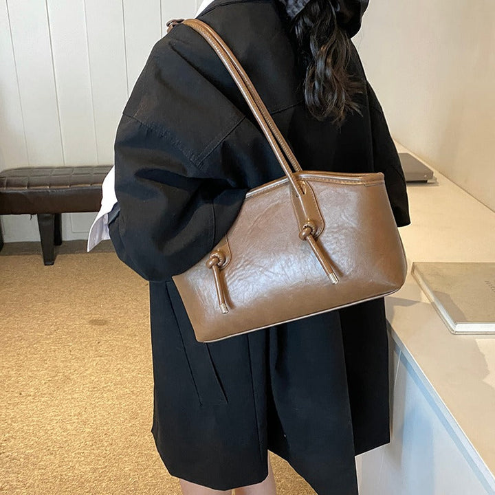 Valantomode | Aria Archival Baguette – Premium Vegan Leather Slim Shoulder Bag with Silver-Tone Accents