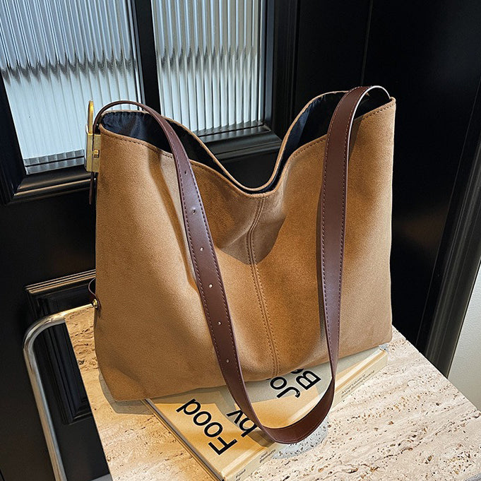 Valantomode | Velvet Sovereign Garrison – Premium Vegan Suede Large Executive Tote & Shoulder Bag