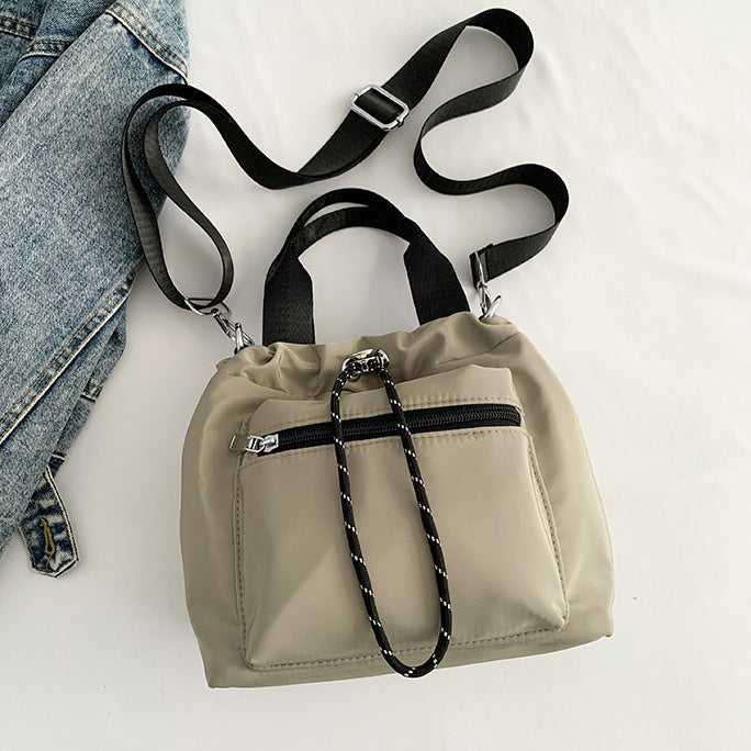 Valantomode | Nimbus Kinetic Capsule – Premium Water-Resistant Nylon Drawstring Tote & Shoulder Bag