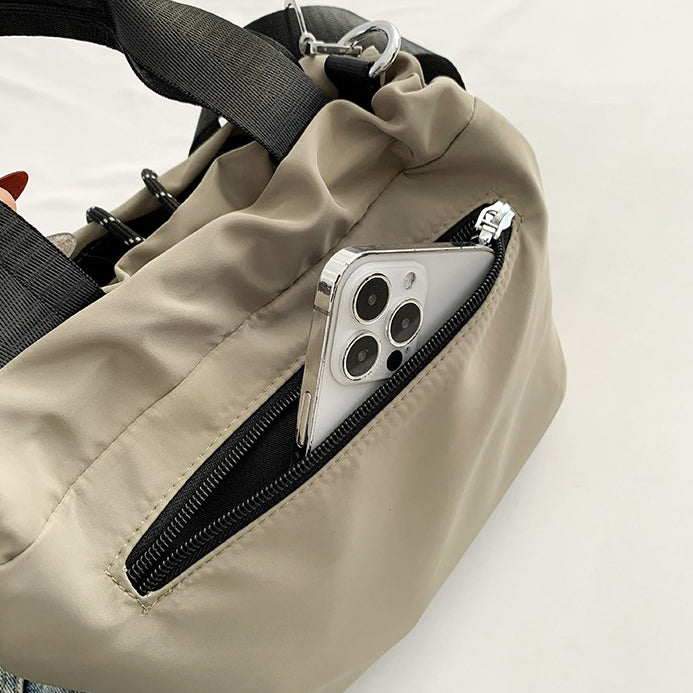 Valantomode | Nimbus Kinetic Capsule – Premium Water-Resistant Nylon Drawstring Tote & Shoulder Bag