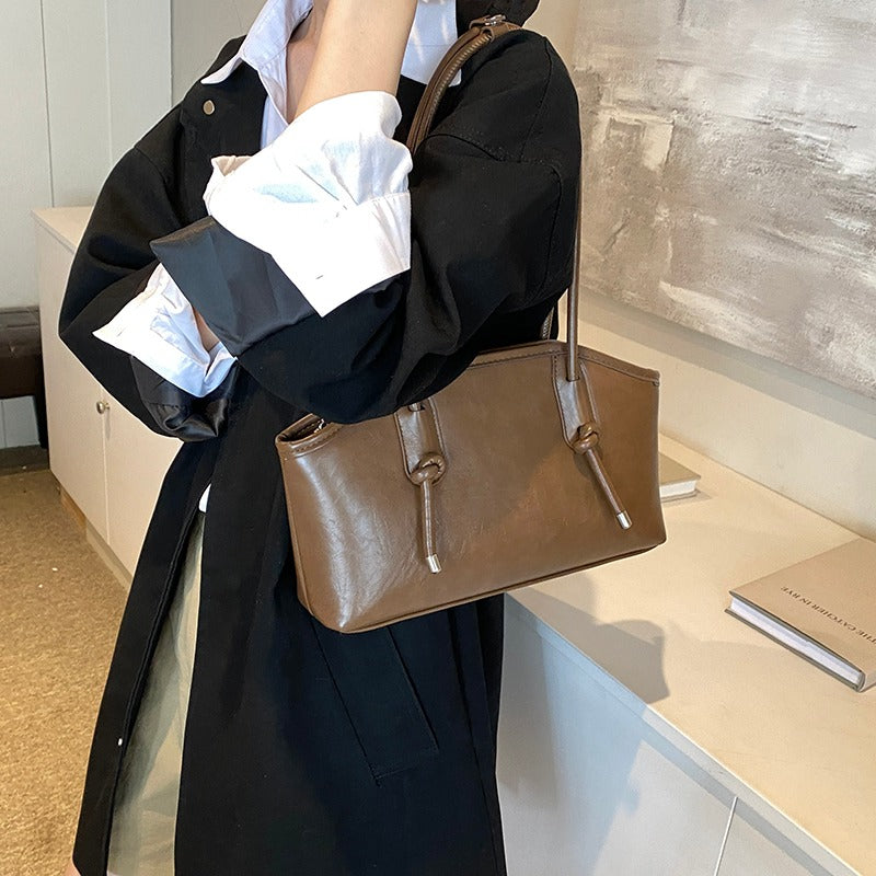 Valantomode | Aria Archival Baguette – Premium Vegan Leather Slim Shoulder Bag with Silver-Tone Accents