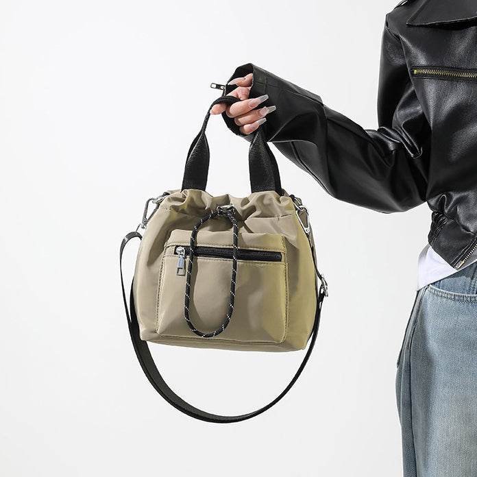 Valantomode | Nimbus Kinetic Capsule – Premium Water-Resistant Nylon Drawstring Tote & Shoulder Bag