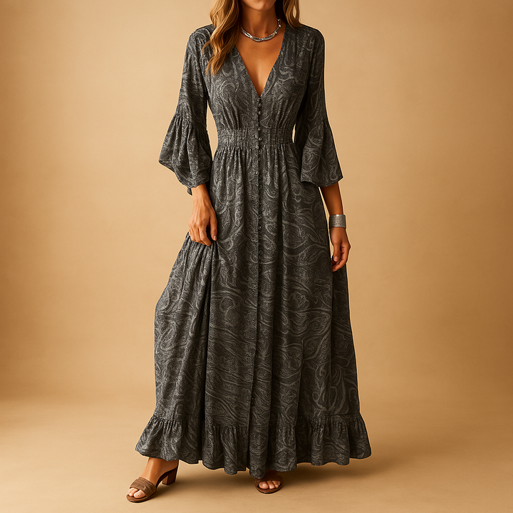 Valantomode | Bohemian Long Dress for Effortless Summer Style