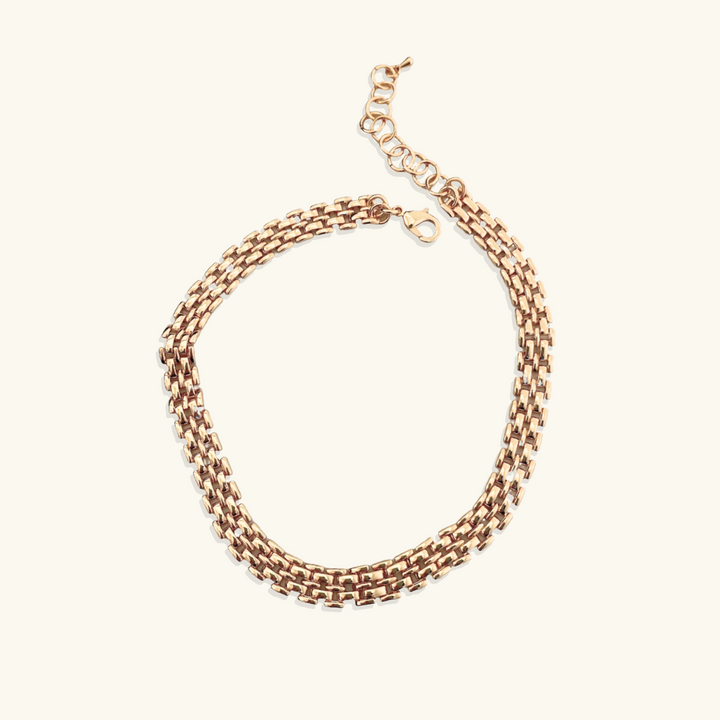 Valantomode | Heavyweight Gold Plated Link Choker for Women