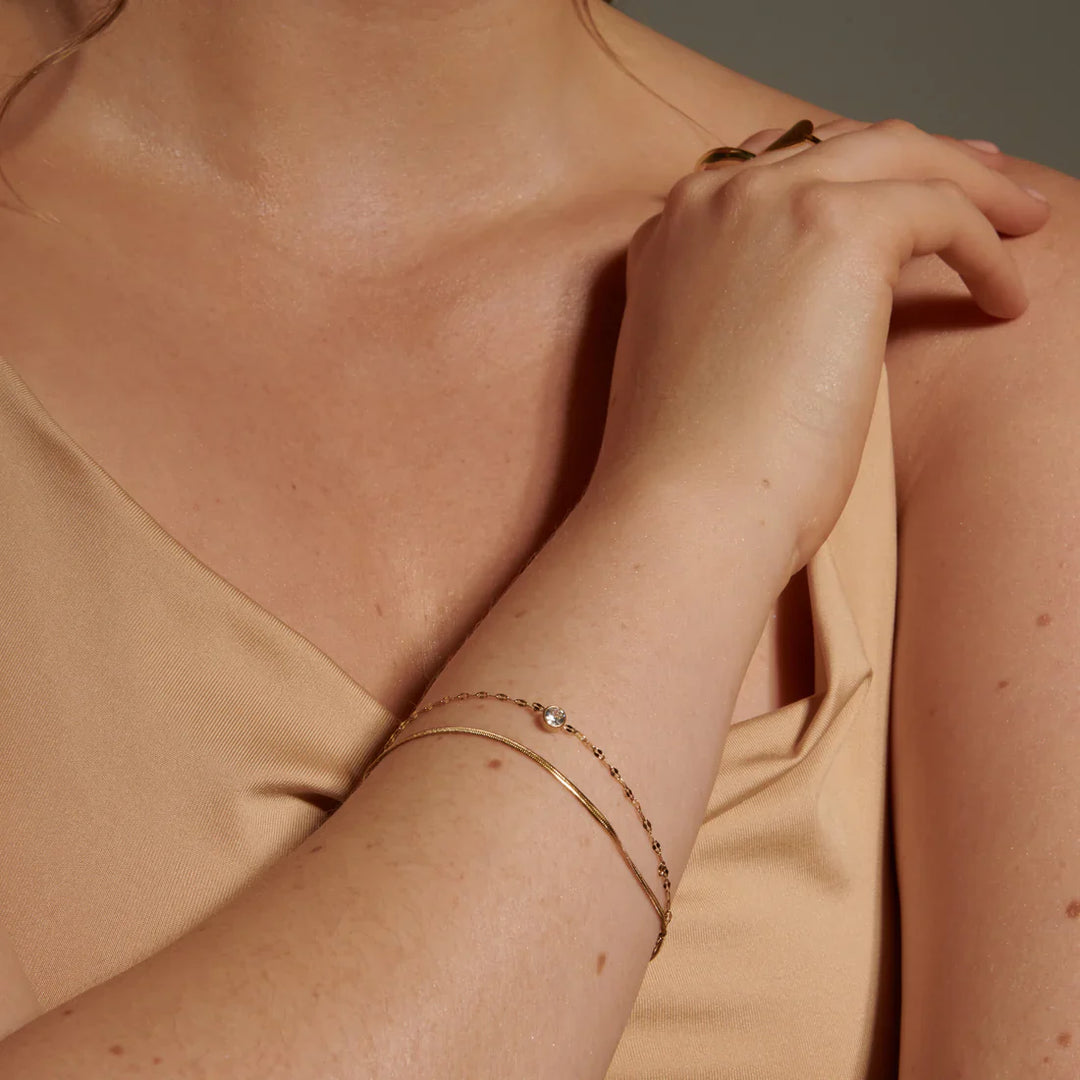 Valantomode | Gold Plated Dual Layer Bracelet for Women – Ladies Jewelry