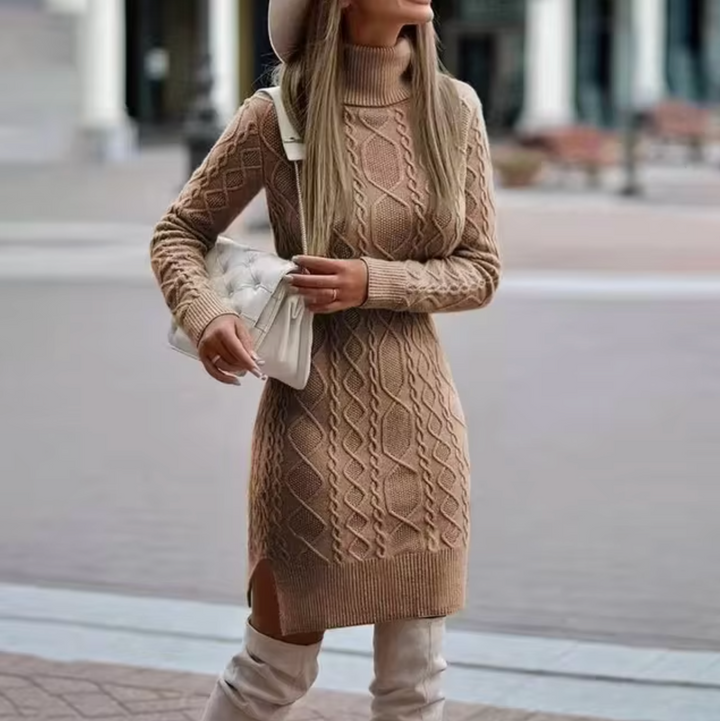 Valantomode | Adella Cable Knit Dress for Effortless Style
