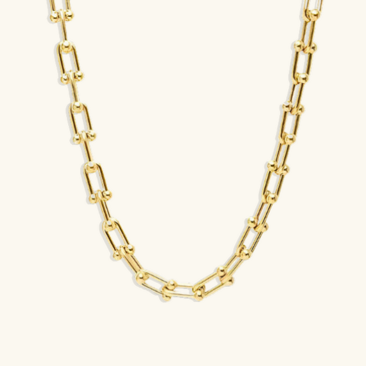 Valantomode | Heavyweight Gold Plated Link Necklace for Women