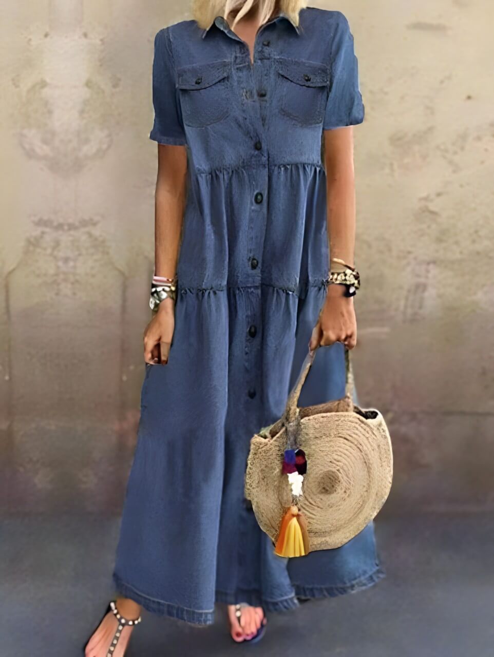 Valantomode | Chic Long Dress for Effortless Everyday Style