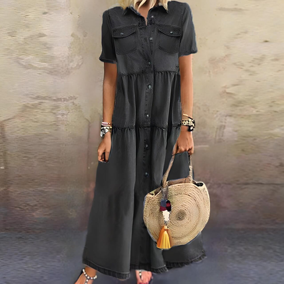 Valantomode | Chic Long Dress for Effortless Everyday Style