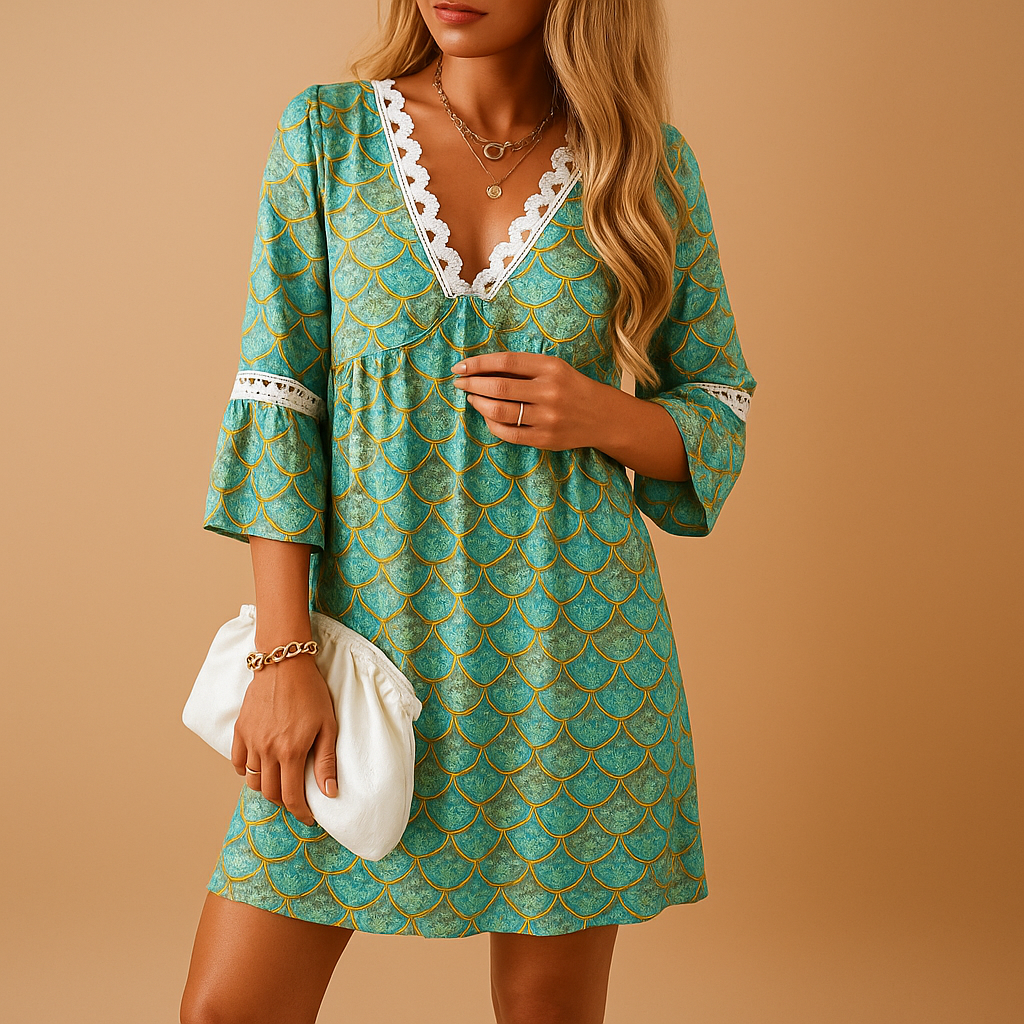 Valantomode | Stylish Short Sleeve Summer Dress for Women