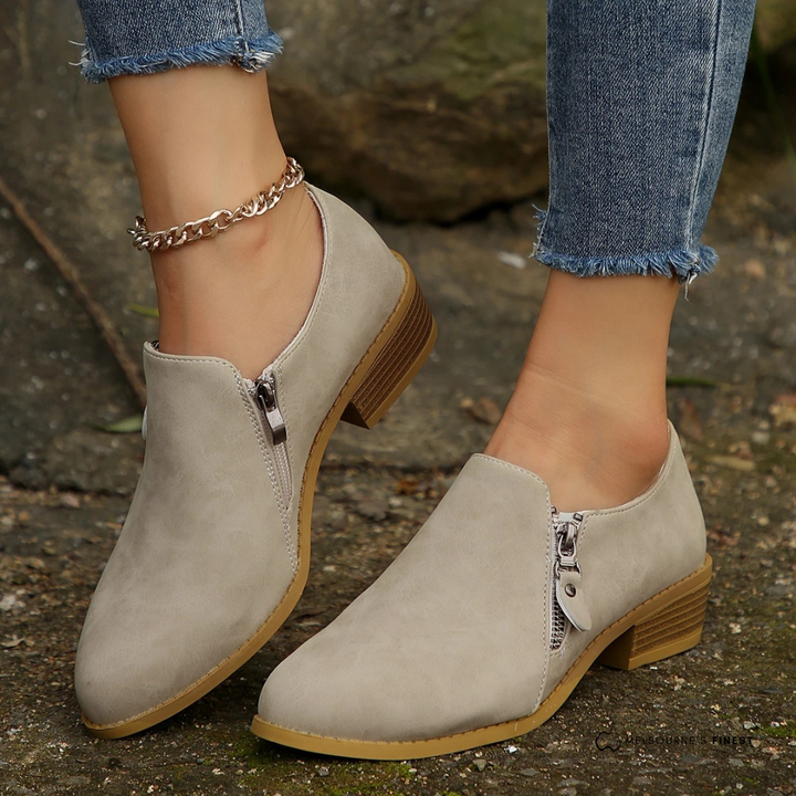 Valantomode | Stylish Orthopedic Ankle Boots with Zipper for Comfort