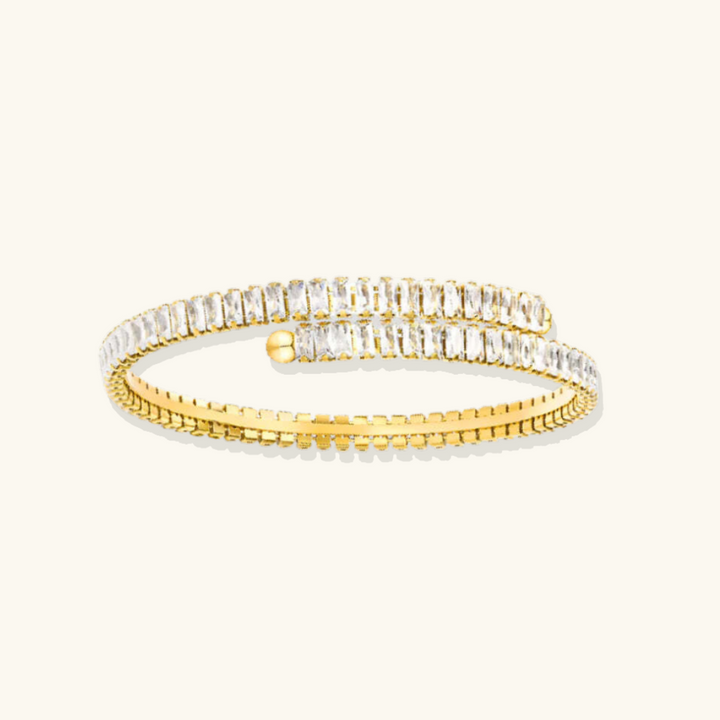 Valantomode | Gold Plated CZ Cuff Bracelet for Women