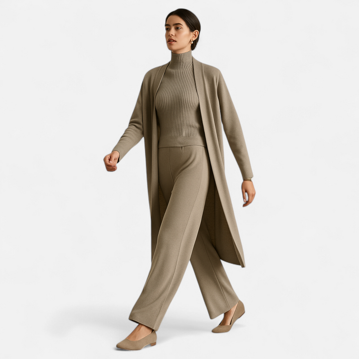 Valantomode | Women’s Cardigan Set – Coordinated Elegance & Refined Knitwear