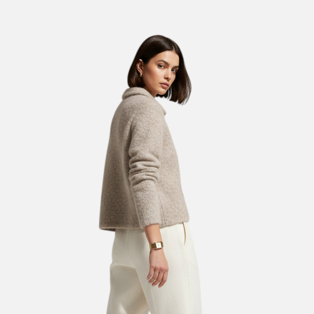 Valantomode | Women’s Floral Cardigan – Artisanal Knit & Botanical Sophistication