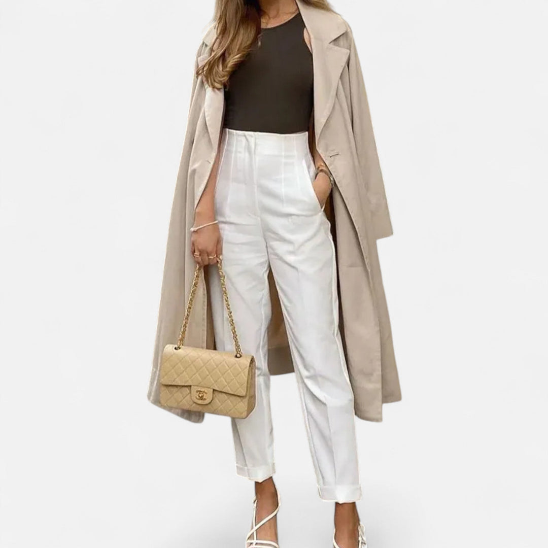 Valantomode | Women’s High-Waist Pencil Trousers – Architectural Fit & Executive Poise