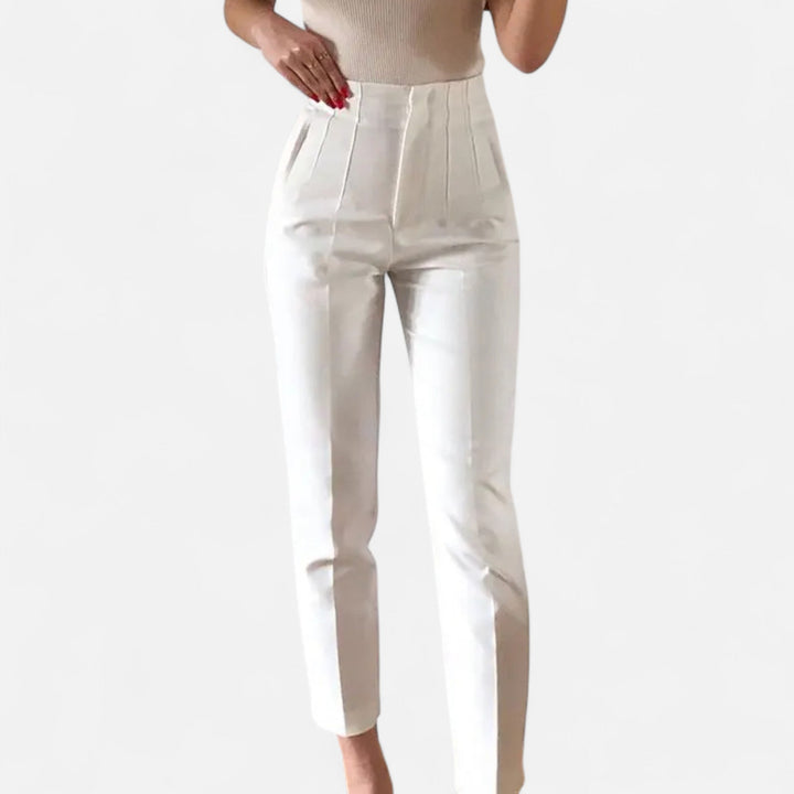 Valantomode | Women’s High-Waist Pencil Trousers – Architectural Fit & Executive Poise